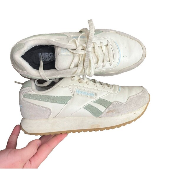 Reebok Royal Glide Womens Chalk Blue Athletic Sneakers Size 8.5 Lace Up Running - Picture 1 of 10